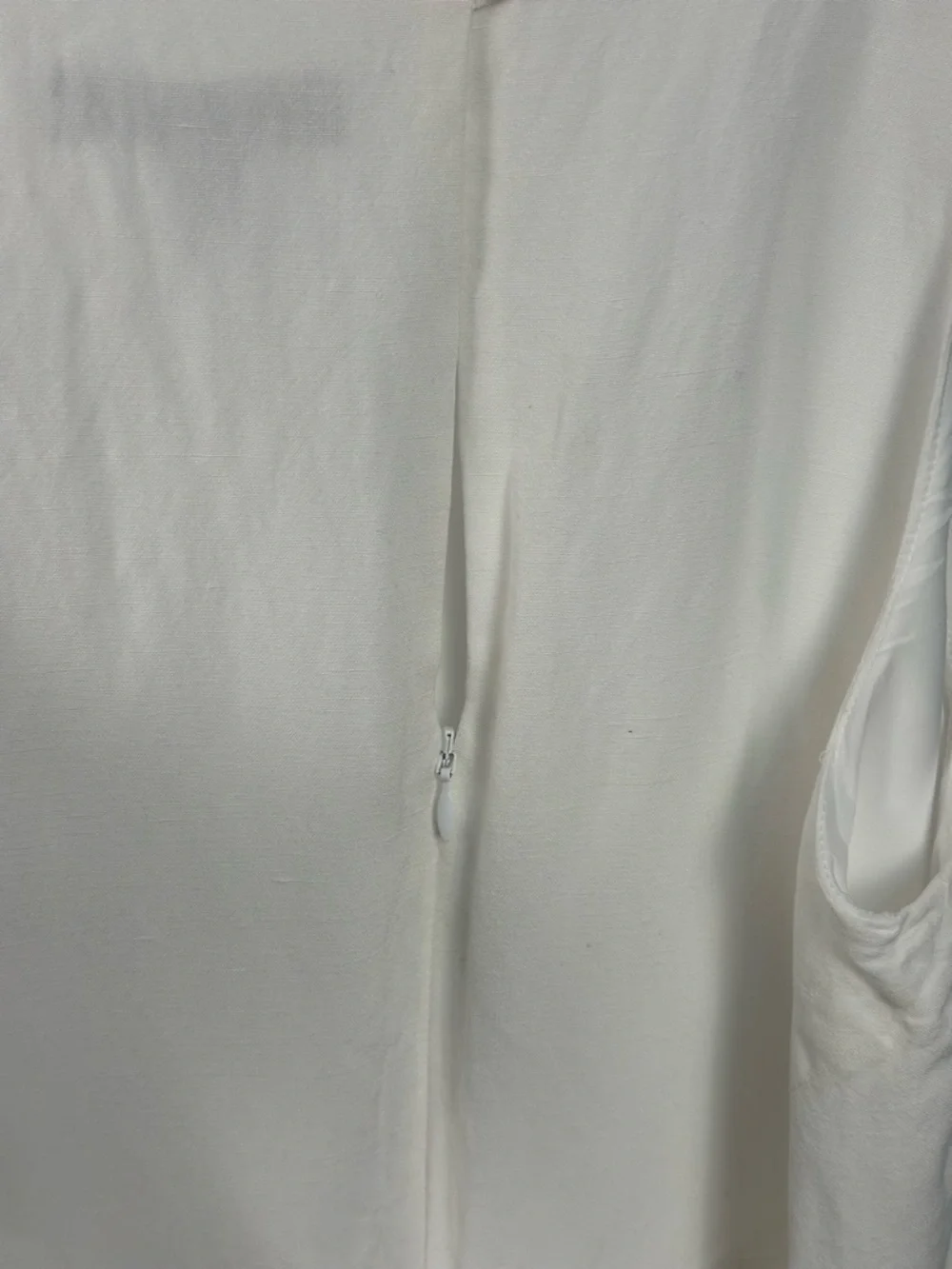 Banana Republic White Sleeveless Tie-Waist Linen Blend Jumpsuit